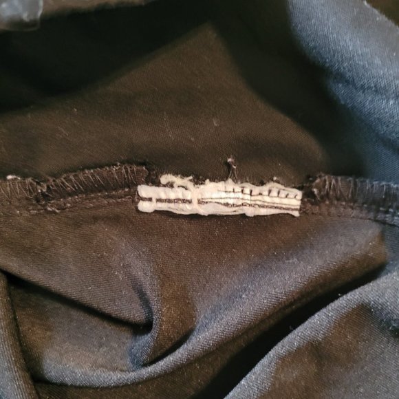 Medium PRO Body Flex Black Spandex Mock Scrub Top - Picture 8 of 8